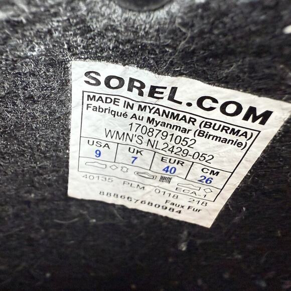 Sorel Joan of Arc Boots Gray Leather Warm Snow Winter Waterproof Women’s Size 9 - Picture 12 of 12